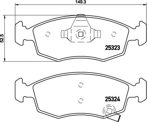 Brembo P 11 031 - Fren balata seti, diskli fren www.parts5.com