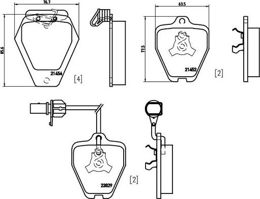 Brembo P 85 096 - Zestaw klocków hamulcowych, hamulce tarczowe www.parts5.com