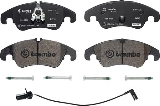 Brembo P 85 098X - Sada brzdových platničiek kotúčovej brzdy www.parts5.com