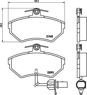 Brembo P 85 044 - Sada brzdových platničiek kotúčovej brzdy www.parts5.com