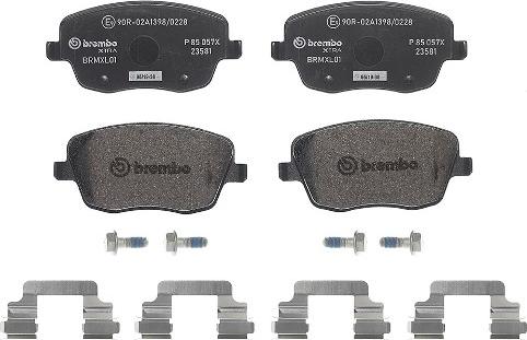 Brembo P 85 057X - Komplet kočnih obloga, disk kočnica www.parts5.com