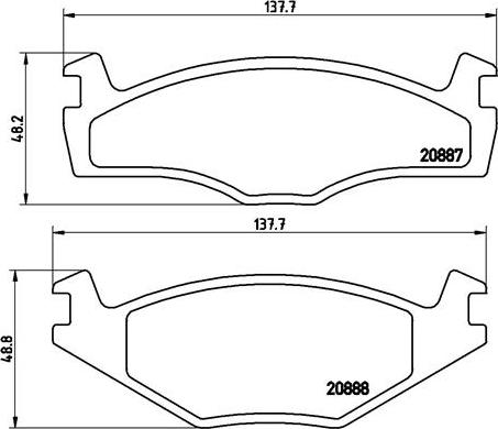 Brembo P 85 012 - Bremsbelagsatz, Scheibenbremse www.parts5.com