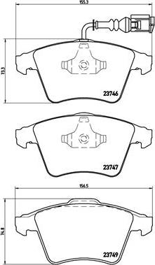 Brembo P 85 081 - Juego de pastillas de freno www.parts5.com