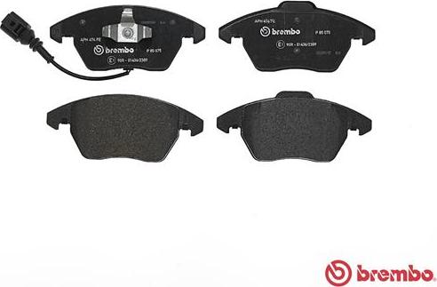 Brembo P 85 075 - Тормозные колодки, дисковые, комплект www.parts5.com