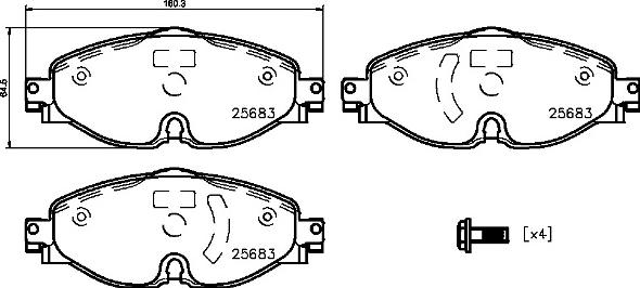 Brembo P 85 147 - Komplet pločica, disk-kočnica www.parts5.com