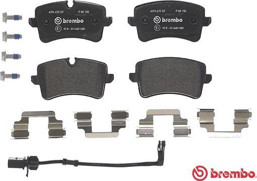 Brembo P 85 150 - Bremsbelagsatz, Scheibenbremse www.parts5.com