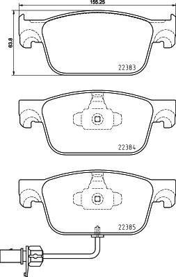 Brembo P 85 153 - Set placute frana,frana disc www.parts5.com