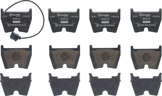 Brembo P 85 152X - Komplet pločica, disk-kočnica www.parts5.com