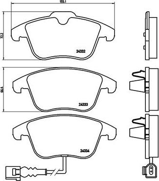 Brembo P 85 112X - Комплект спирачно феродо, дискови спирачки www.parts5.com