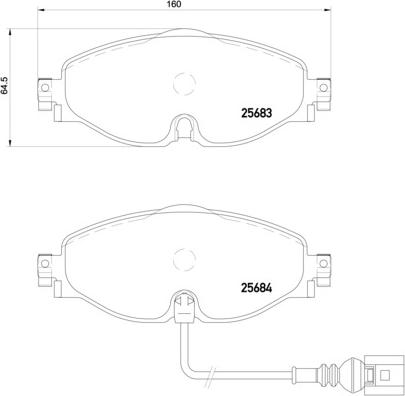 Brembo P 85 126X - Komplet pločica, disk-kočnica www.parts5.com