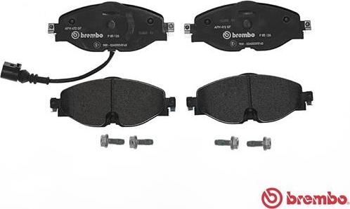 Brembo P 85 126 - Kit de plaquettes de frein, frein à disque www.parts5.com