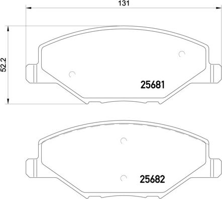 Brembo P 85 121 - Juego de pastillas de freno www.parts5.com