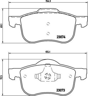 Brembo P 86 016 - Set placute frana,frana disc www.parts5.com