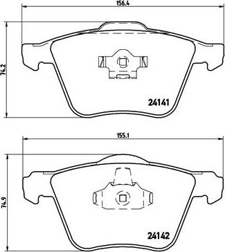 Brembo P 86 018 - Bremsbelagsatz, Scheibenbremse www.parts5.com