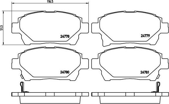 Brembo P 83 097 - Set placute frana,frana disc www.parts5.com