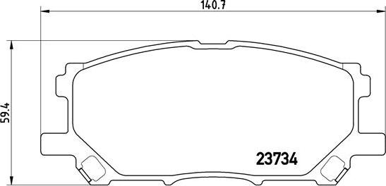 Brembo P 83 067 - Komplet zavornih oblog, ploscne (kolutne) zavore parts5.com