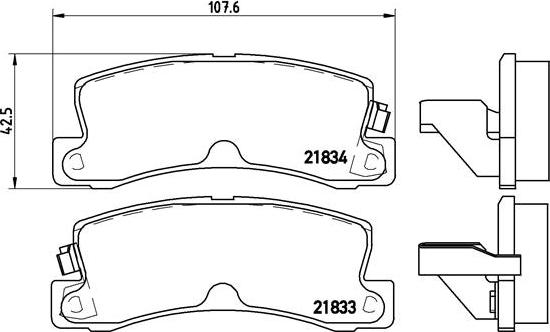 Brembo P 83 015 - Fékbetétkészlet, tárcsafék www.parts5.com