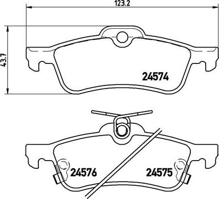 Brembo P 83 087 - Fékbetétkészlet, tárcsafék www.parts5.com