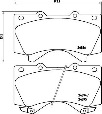 Brembo P 83 107 - Juego de pastillas de freno www.parts5.com