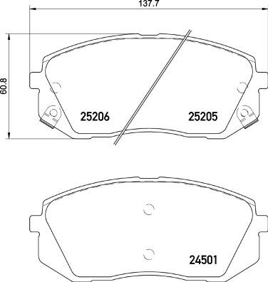 Brembo P 30 093X - Set placute frana,frana disc www.parts5.com