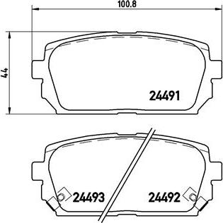 Brembo P 30 040 - Brake Pad Set, disc brake www.parts5.com