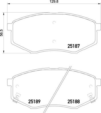 Brembo P 30 055 - Sada brzdových platničiek kotúčovej brzdy www.parts5.com