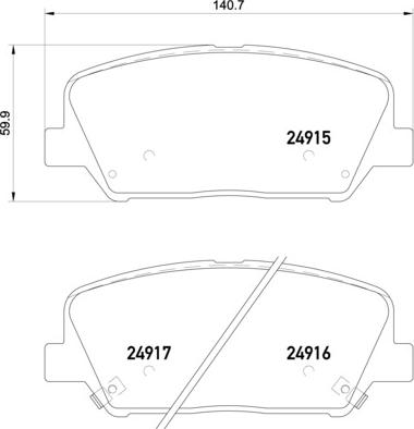 Brembo P 30 065 - Sada brzdových platničiek kotúčovej brzdy www.parts5.com