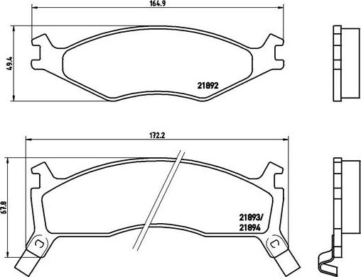 Brembo P 30 006 - Komplet kočnih obloga, disk kočnica www.parts5.com