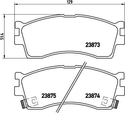 Brembo P 30 016 - Set placute frana,frana disc www.parts5.com