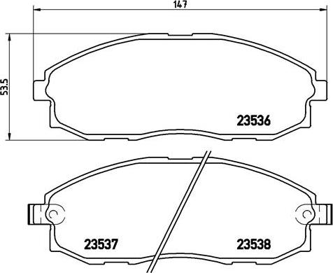 Brembo P 30 010 - Σετ τακάκια, δισκόφρενα www.parts5.com