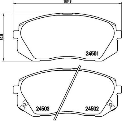 Brembo P 30 039 - Set placute frana,frana disc www.parts5.com