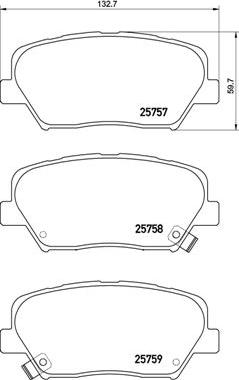 Brembo P 30 070 - Σετ τακάκια, δισκόφρενα www.parts5.com