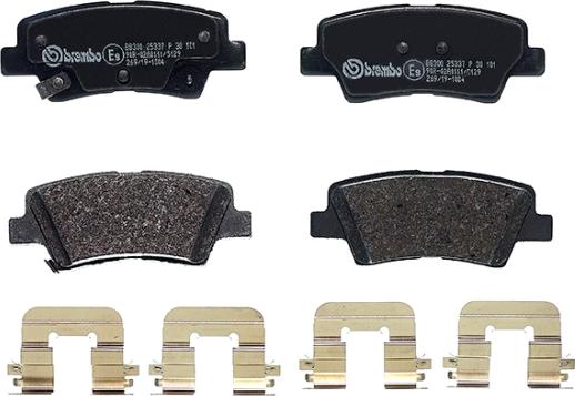 Brembo P 30 101 - Kit de plaquettes de frein, frein à disque www.parts5.com