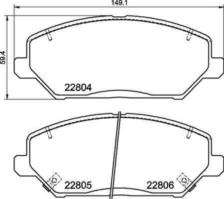 Brembo P 30 110 - Brake Pad Set, disc brake www.parts5.com