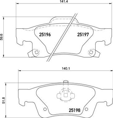 Brembo P 37 016 - Brake Pad Set, disc brake parts5.com