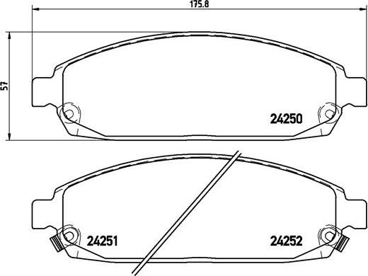 Brembo P 37 010 - Brake Pad Set, disc brake www.parts5.com