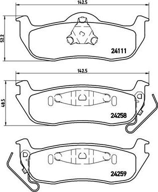 Brembo P 37 011 - Тормозные колодки, дисковые, комплект www.parts5.com