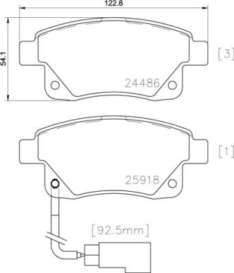 Brembo P 24 066 - Zestaw klocków hamulcowych, hamulce tarczowe www.parts5.com