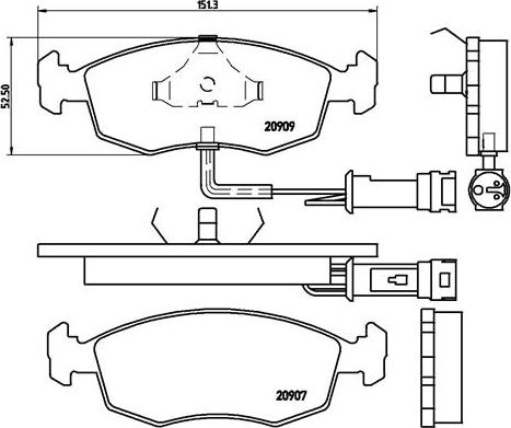 Brembo P 24 007 - Тормозные колодки, дисковые, комплект www.parts5.com