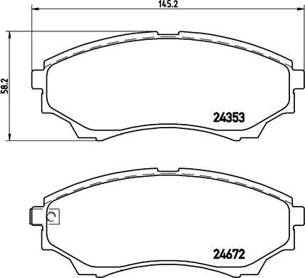 Brembo P 24 086 - Juego de pastillas de freno www.parts5.com