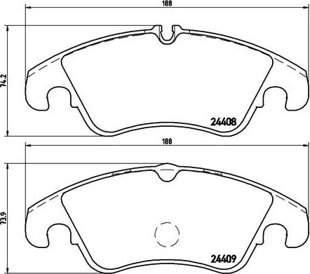 Brembo P 24 074 - Komplet zavornih oblog, ploscne (kolutne) zavore www.parts5.com