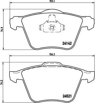 Brembo P 24 077 - Set placute frana,frana disc www.parts5.com