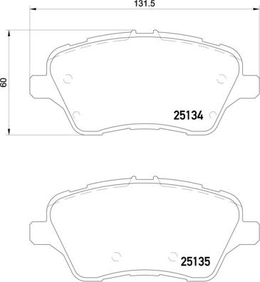 Brembo P 24 151X - Brake Pad Set, disc brake www.parts5.com