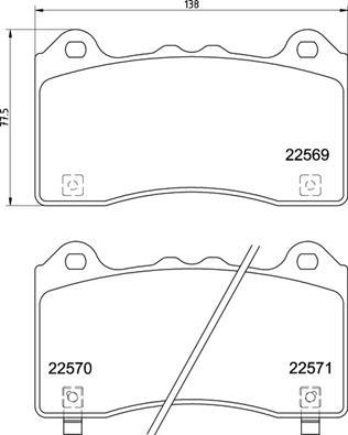 Brembo P 24 202 - Piduriklotsi komplekt,ketaspidur www.parts5.com