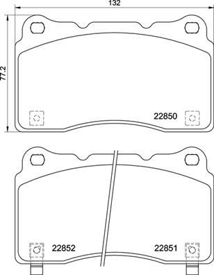 Brembo P 28 099 - Juego de pastillas de freno www.parts5.com