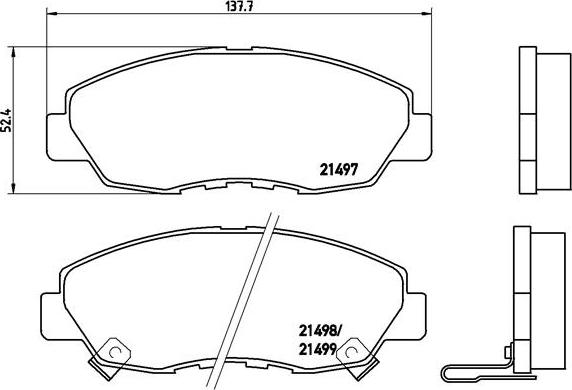 Brembo P 28 042 - Set placute frana,frana disc www.parts5.com