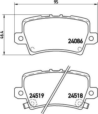 Brembo P 28 038 - Brake Pad Set, disc brake www.parts5.com