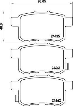 Brembo P 28 072 - Тормозные колодки, дисковые, комплект www.parts5.com