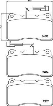 Brembo P 23 098 - Set placute frana,frana disc www.parts5.com