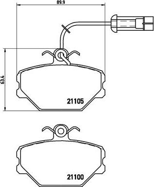 Brembo P 23 044 - Fren balata seti, diskli fren www.parts5.com